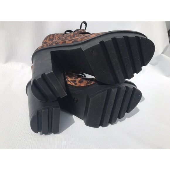 Jessica Simpson Women's Lizzah Animal Print Faux Suede Open Toe Bootie Size 10m - Picture 6 of 8